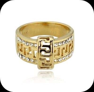 *Magnificent* 18KGP CZ RING - SIZE:10