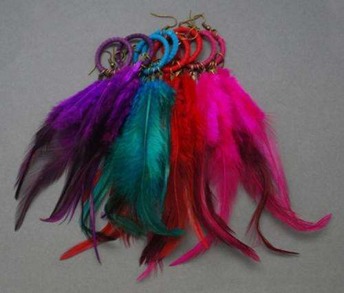 FASHIONABLE BLACK FEATHER EARRINGS