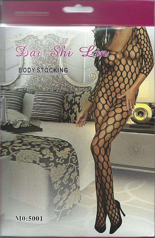 BLACK MESH BODY STOCKING