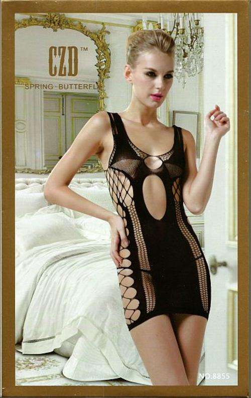 SPRING BUTTERFLY BLACK BODY STOCKING