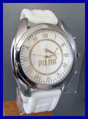 VERY COOL WHITE WATCH WITH SILVER FACE