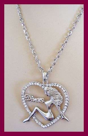 DIVAS DIAMANTE HEART PENDANT & CHAIN