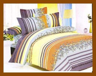 STUNNING SOFT COTTON 6 PIECE DUVET SET - QUEEN SIZE