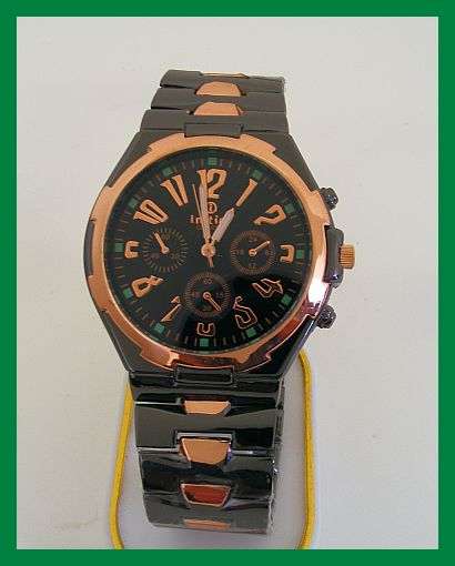 LATEST MENS INITIAL BLACK METAL WATCH