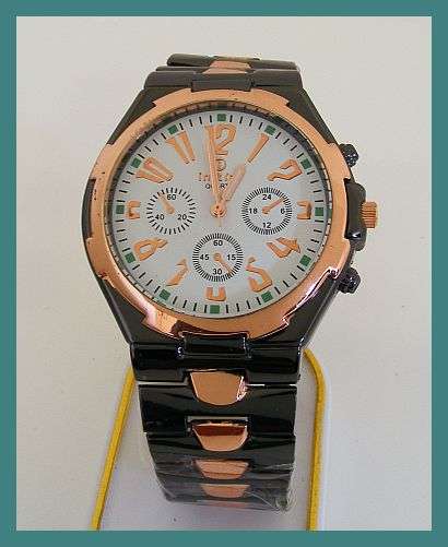 *R1* - LATEST MENS INITIAL BLACK METAL WATCH