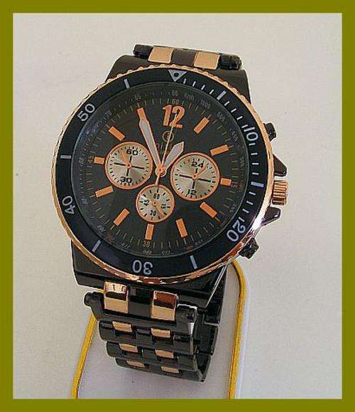 LATEST MENS INITIAL BLACK METAL WATCH