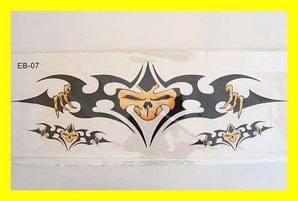 CAR OR BIKE DECAL STICKER - TRIBAL AND SKELETON