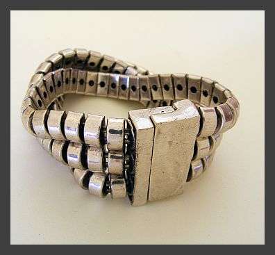 GORGEOUS CHUNKY TIBETAN SILVER BRACELET