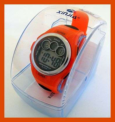 ORANGE DIGITAL SILICONE WATCH