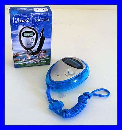 BLUE STOP WATCH ON A CORD