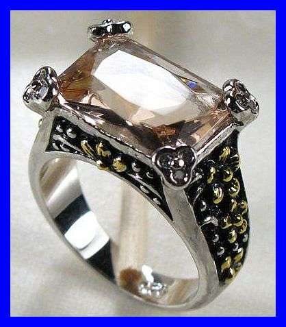 ++SALE++925 STERLING SILVER & MORGANITE RING - 6