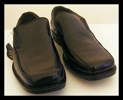 SIZE: 10 GENUINE LEATHER MENS BLACK FORMAL SHOES FROM MARKHAMS