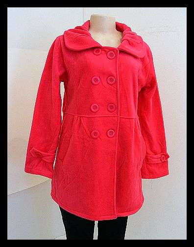 SIZE: LARGE / X-LARGE - PINK FLEECE FASHION JACKET