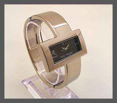 GORGEOUS SILVER RECTANGLE FACE WATCH FROM PINK PEPPER
