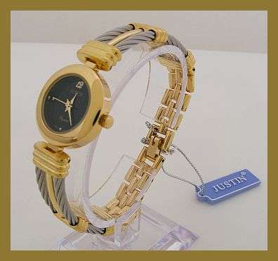 STUNNING JUSTIN WATCH WITH BLACK FACE