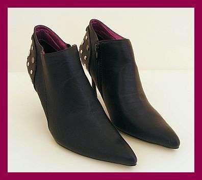 *R1* - BLACK STUDDED ANKLE BOOTS FROM INWEAR TRUWORTHS - SIZE: 7