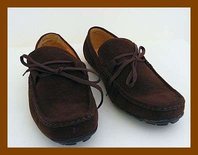 SIZE: 9 - MENS BROWN SUEDE MOCCASINS FROM ANTON FABI