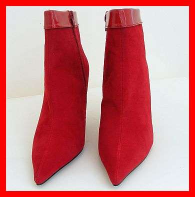 SIZE: 4 - GORGEOUS BURGUNDY SUEDE ANKLE BOOTS FROM MODELLI