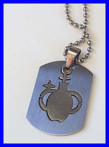 STAINLESS STEEL HOROSCOPE PENDANT - AQUARIUS