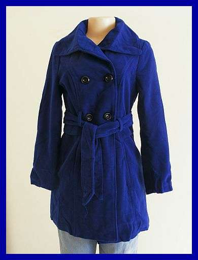SIZE: SMALL - LONGER LENGTH BLUE MELTON STYLE JACKET