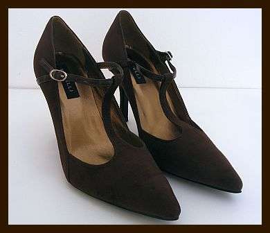 SIZE 6 - BROWN SUEDE HIGH HEEL WINTER SHOES FROM MODELLI