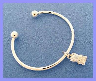 925 STERLING SILVER BRACELET WITH A TEDDY BEAR CHARM