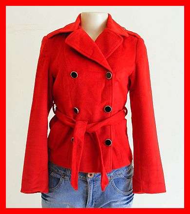 SIZE: LARGE - STUNNING SHORT RED MELTON TOUCH JACKET