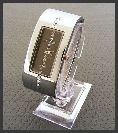 GORGEOUS SILVER WATCH WITH DIAMANTE'S FROM INITIAL