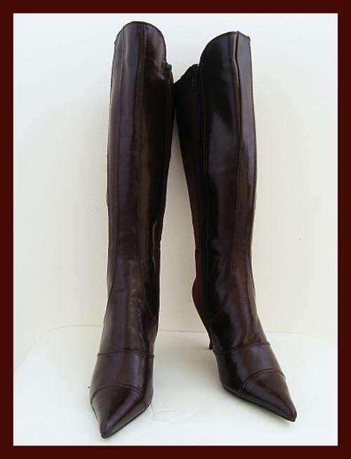 SIZE: 6 - BROWN STRETCH BOOTS FROM SISSY BOY