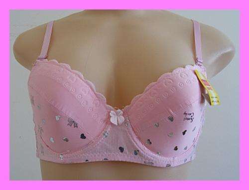 SIZE: 34B - CUTE PINK & SILVER BRA