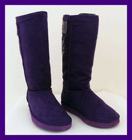 SIZE: 7 - PURPLE LIVE FAST FULLY FUR LINED BOOTS FROM ZOOM