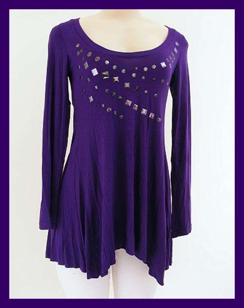 SIZE: 34 - RETAIL BRAND PURPLE LONG SHIRT