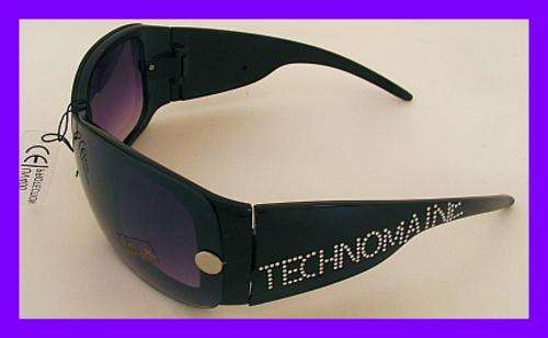 GORGEOUS BLACK LARGE SUNGLASSES WITH PURPLE LENSES