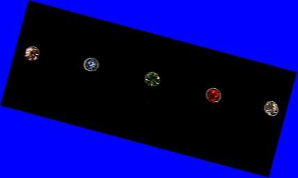 5 CRYSTAL NOSE STUDS - VARIOUS COLOURS