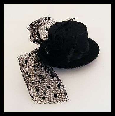 12 x SUPER CHIC MINI HATS WITH DIAMANTE & LACE - bulk order
