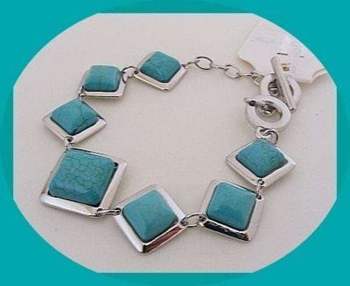 **R1** TURQUOISE SILVER FASHION BRACELET