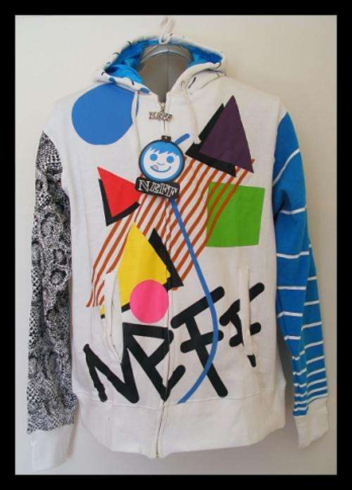 SIZE: LARGE - FUNKY WHITE MENS HOODIE FROM NEFF