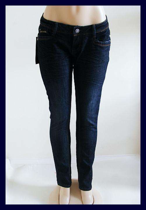SIZE: 34 - TRENDY DARK BLUE STRETCH DENIM JEANS