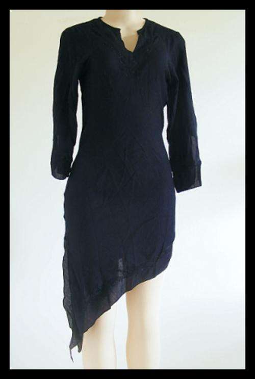 SIZE: SMALL - BLACK EMBROIDERED ANGEL DRESS / TOP