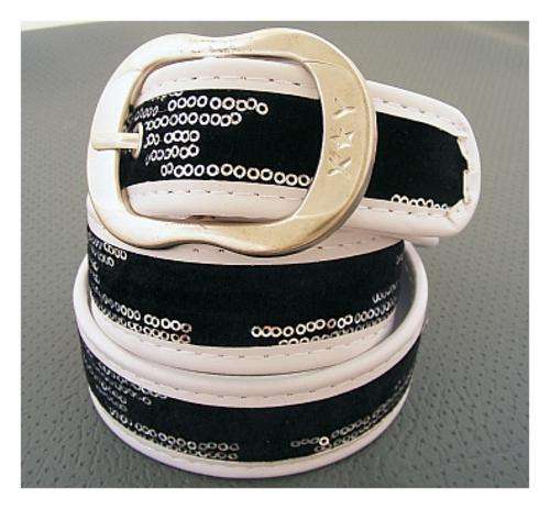 BLACK & WHITE SPARKLE BELT