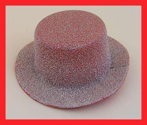 SUPER CHIC SMALL GLITTER MINI HAT - RED