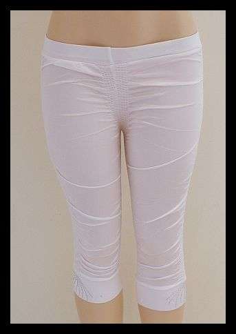 SIZE: FREE SIZE - SATIN STRETCH LEGGINGS WITH DIAMANTE DETAIL
