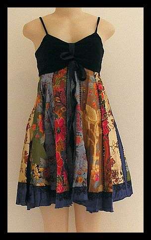 SIZE: FREE SIZE - SILK SCARF TOP WITH BUILT IN BRA