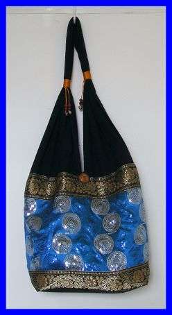 TRENDY BLUE DETAILED HOBO BAG