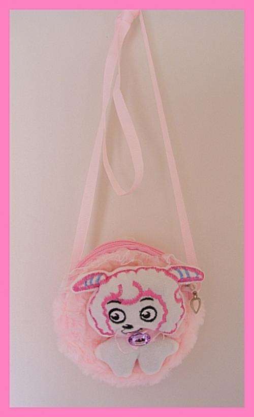 *R1* - SUPER CUTE PINK FURRY BAG WITH LONG STRAP