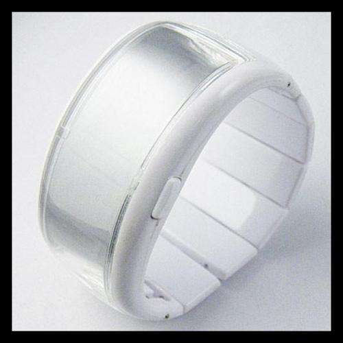 CLEAR ACRYLIC DIGITAL BRACELET WATCH