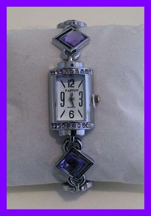 *R1* - GORGEOUS SILVER & PURPLE WATCH