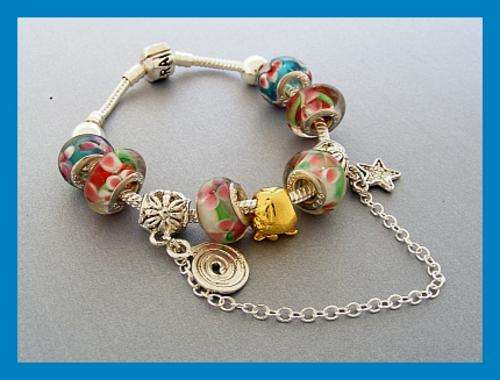 *SPECIAL* - EURO BEAD SILVER CHARM BRACELET