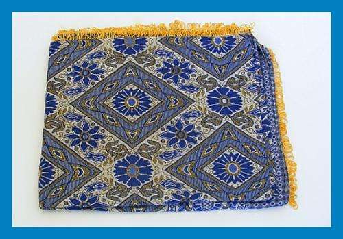 BLUE THROW / BED COVER / TABLECLOTH
