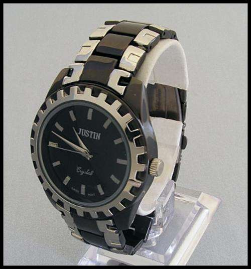 BLACK & SILVER JUSTIN WATCH
